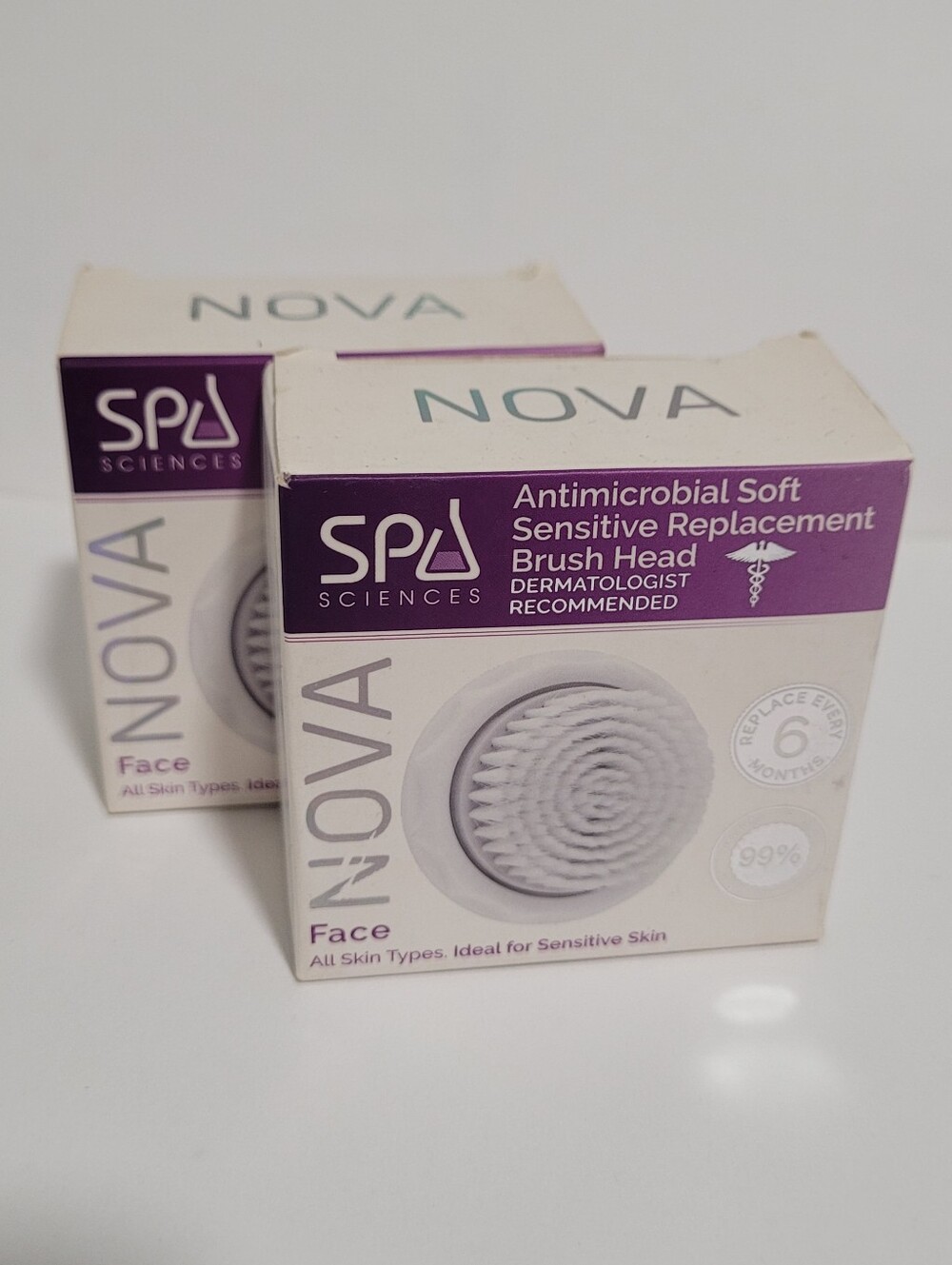 Spa Sciences NOVA Face Replacement Heads-Soft Sensitive ❤️ Lot of 2